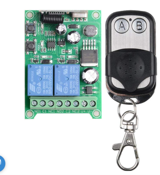 6A9 Universal Wireless Remote Control Switch DC 12V 2CH 10A Relay