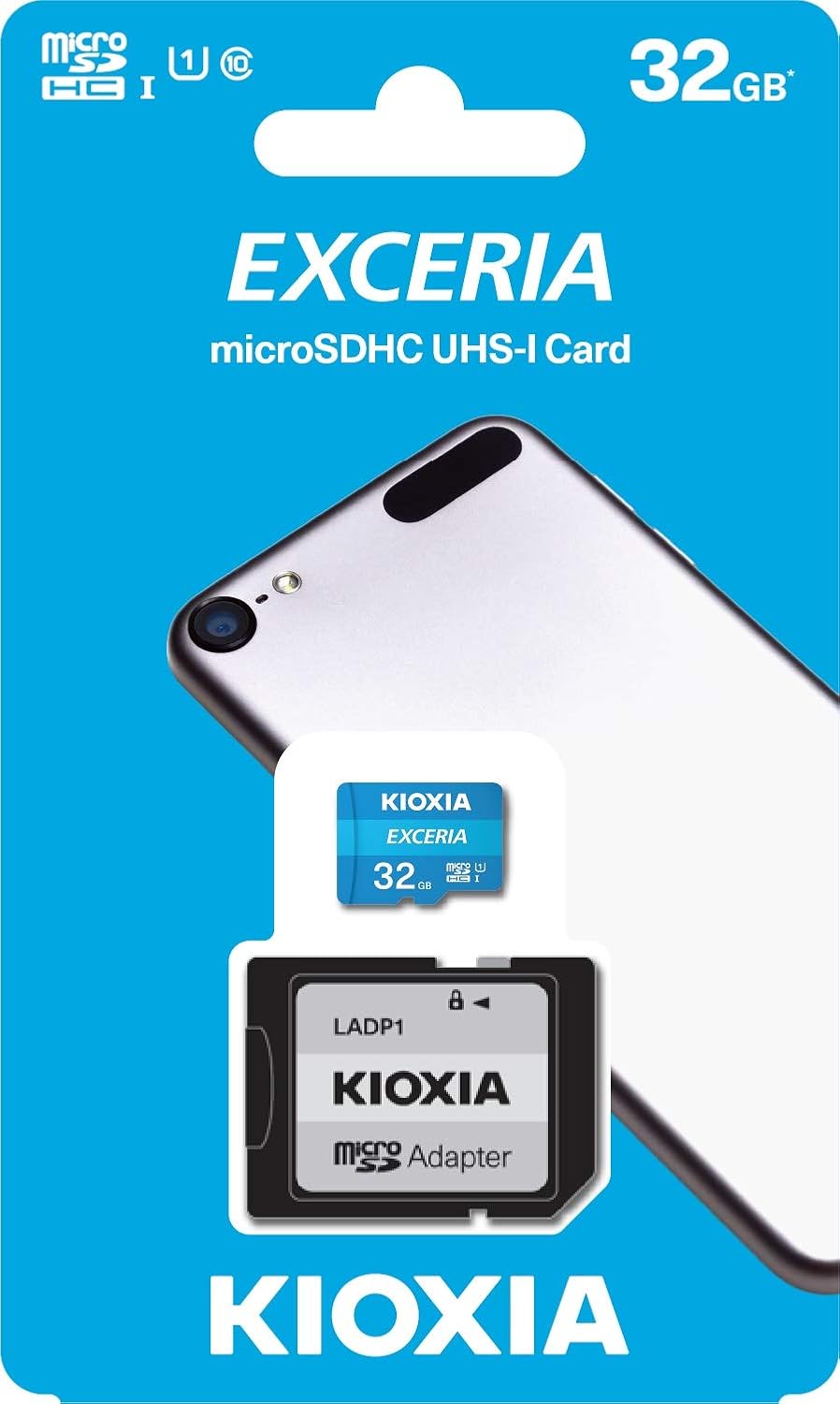 Kioxia 32GB Exceria Microsd Memory Card U1 Class 10 100Mb/S Max Read Speed, Full Hd Video Recording