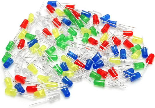 LED Pack 3MM or 5MM (50 PCS) Colors (Yellow, Green, Blue, Red, White)