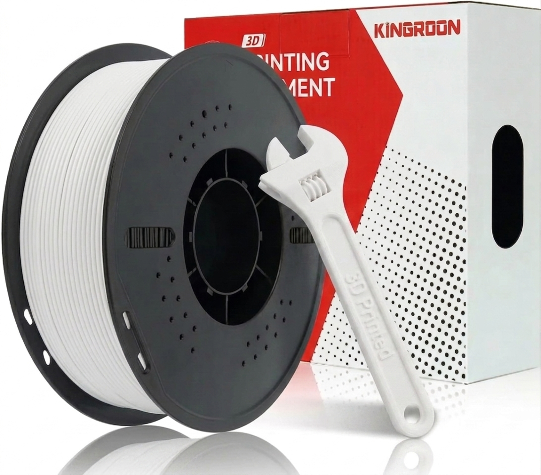 1 Kg Kingroon 3D Filament PETG Filament 1.75mm 3D Printing Material. Color: White
