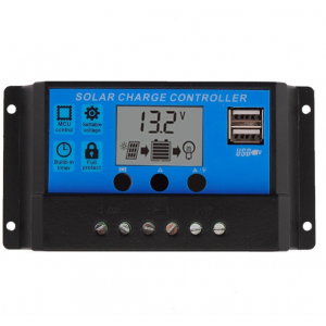 PWM 40A Dual USB Solar Panel Battery Regulator Charge Controller 12V 24V