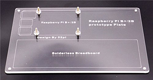 Raspberry Pi 3, 2 Acrylic Transparent Base Plate Mount Experiment Breadboard