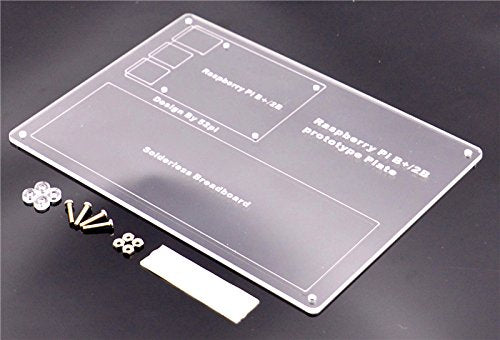 Raspberry Pi 3, 2 Acrylic Transparent Base Plate Mount Experiment Breadboard