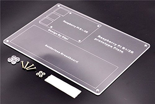 Raspberry Pi 3, 2 Acrylic Transparent Base Plate Mount Experiment Breadboard