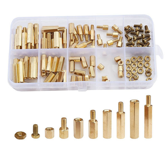 3D4    120Pcs M3 Male Female Brass Standoff Spacer set