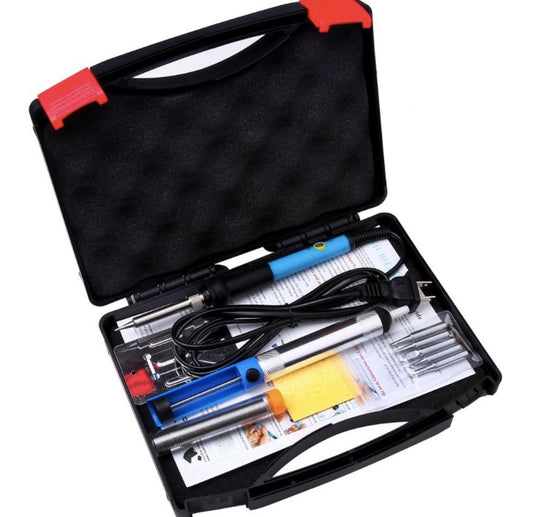 4E000S 60W Electric Soldering Iron Kit Adjustable Temperature Welding Starter Tool