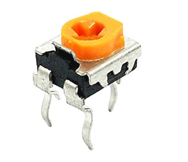 Yellow Single Turn Trimmer / Potentiometer / Variable Resistor (100, 500, 1K, 2K) Ohm