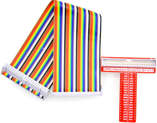 2D29 Raspberry Pi T Expansion Board DIY Kit 40P Rainbow Cable+GPIO Expansion Board