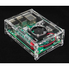 1E10  Transparent Acrylic Case + Cooling System External Fan For Raspberry Pi 3/2/B/B+