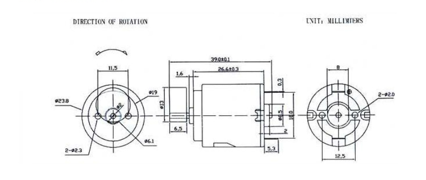 7A2 R260 Vibration Motor 3-12V