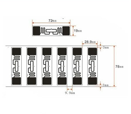 5pcs RFID Tag UHF 860-960 MHz Alien 9662 Adhesive Soft Sticker