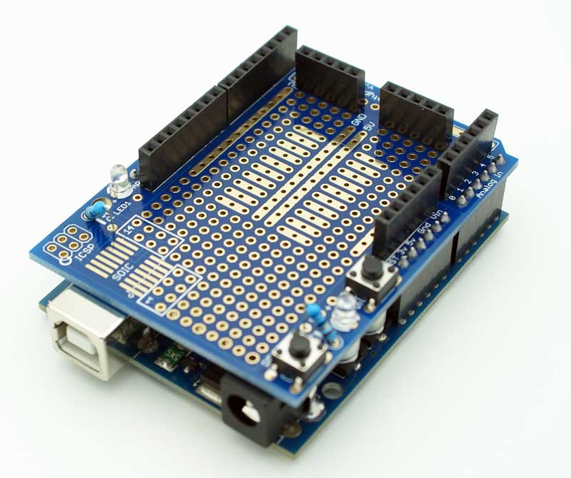 2A28  Prototype Shield with Mini Breadboard