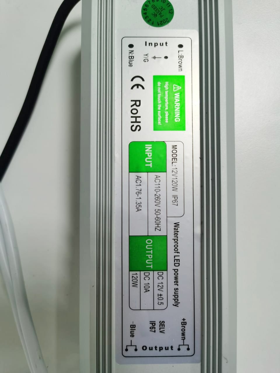 4E000 Waterproof IP67 AC220V to DC 12V Power Supply Transformer 120W