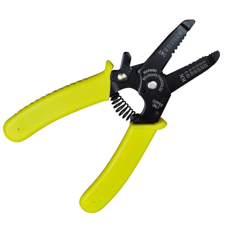 3D6   WL-5023 20-30AWG 0.25-0.8mm Wire Stripper Plier Copper Cable Hardened Steel Plier