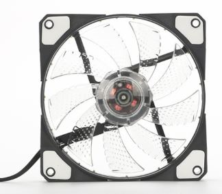 4B000F 120mm LED Ultra Silent Computer PC Case Fan 15 LEDs 12V White