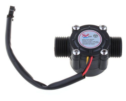 3C1  YF-S201 1/2" 1.75Mpa Water Flow Sensor Control Hall Flowmeter Flow Meter 1-30L/min (DC4.5 5V-24V)