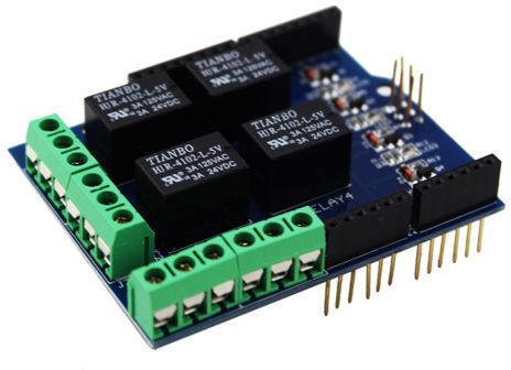 2E11  4 four channel Relay Shield 5V Module