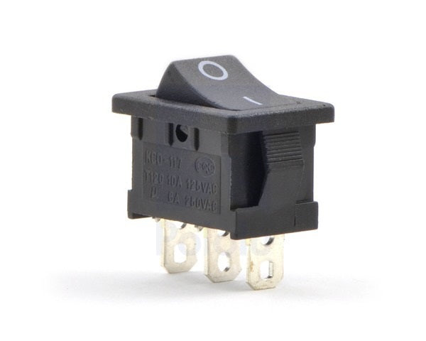 1D10 Rocker Switch: 3-Pin, SPDT, 10A