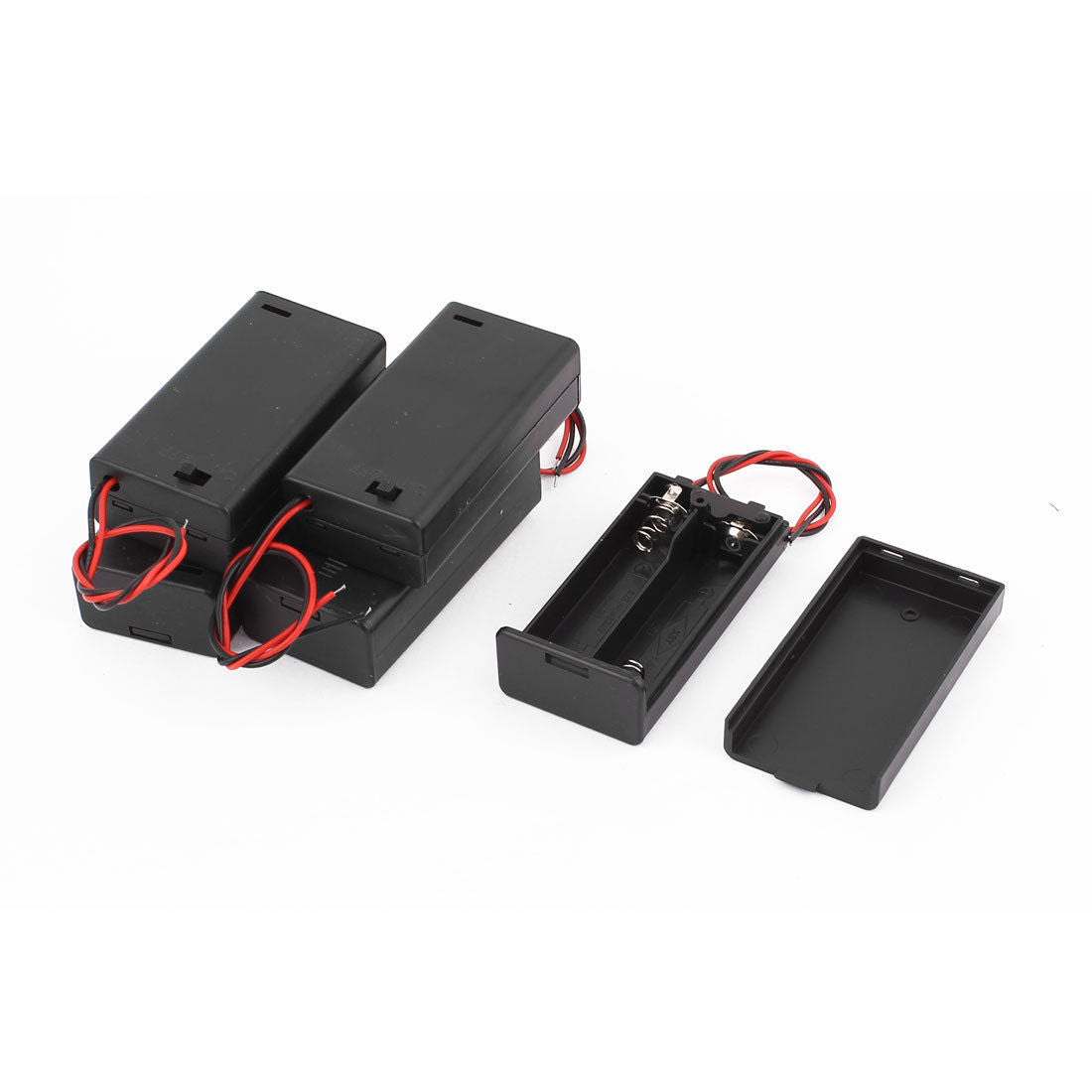 Black Plastic Shell Holder Storage Container Case Box for 2x1.5V AA Battery