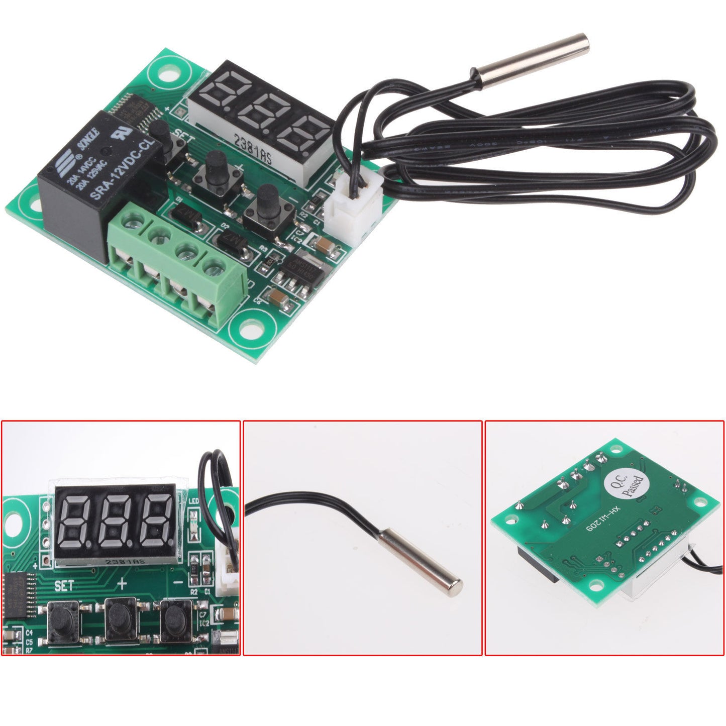 2E8   W1209 Digital thermostat Temperature Control Switch DC 12V Sensor Module