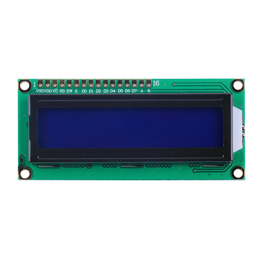 1C1  1602 16x2 Character LCD Display Module HD44780 Controller Blue Backlight