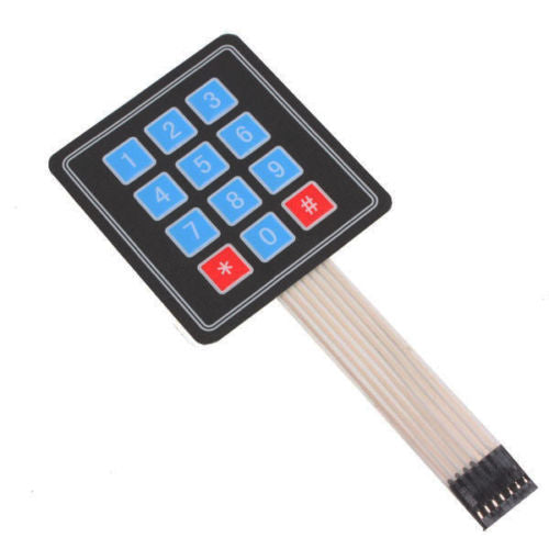 1B13   Keypad 4 x 3 Matrix Array 12 Key Membrane Switch Keyboard