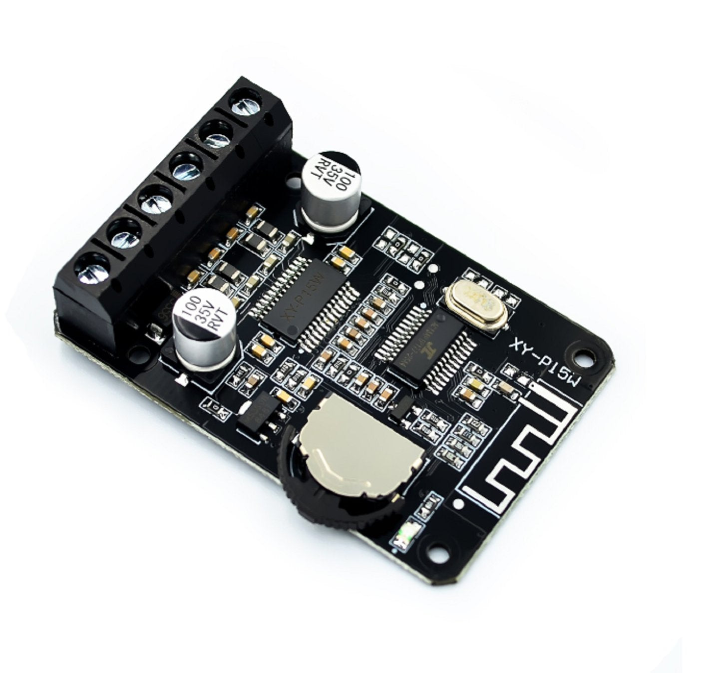 5A7   Stereo Bluetooth Power Amplifier Board 12V/24V High Power Digital Amplifier Module XY-P15W