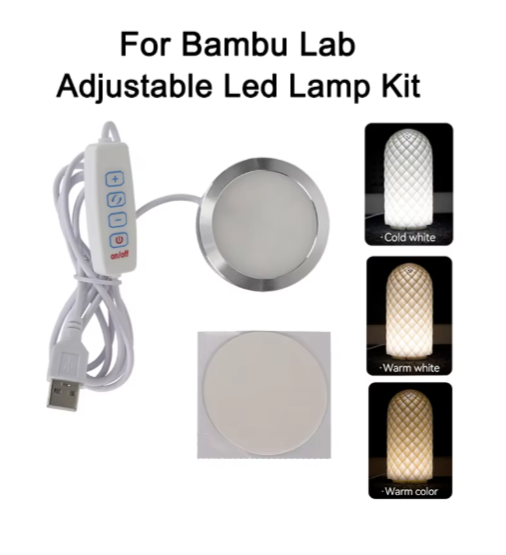 White Color For Bambu Lab Led Lamp Kit 001 Maker Supply Bambulab Light Kit Led Light Parts Diy Model Without 3d Printing Parts