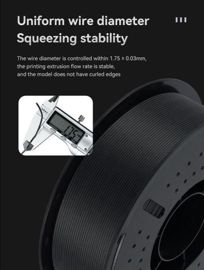 KINGROON Carbon Fiber PLA 3D Printer Filament 1KG 1.75mm Fast Printing PLA-CF 3D Printer Material Color: Black Carbon Fiber