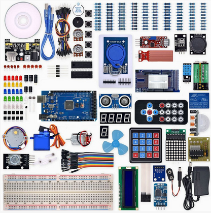 Mega Project Most Complete Starter Kit w/ Tutorial Compatible with Arduino IDE (63 Items)