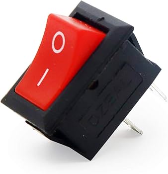 1D27  on/Off Rocker Switch Snap-in 2-Pin Plastic Button [1pc]