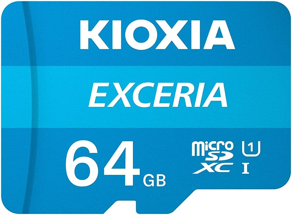 Kioxia 64GB Exceria Microsd Memory Card U1 Class 10 100Mb/S Max Read Speed, Full Hd Video Recording