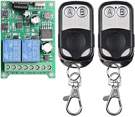 6A9 Universal Wireless Remote Control Switch DC 12V 2CH 10A Relay Rece ...