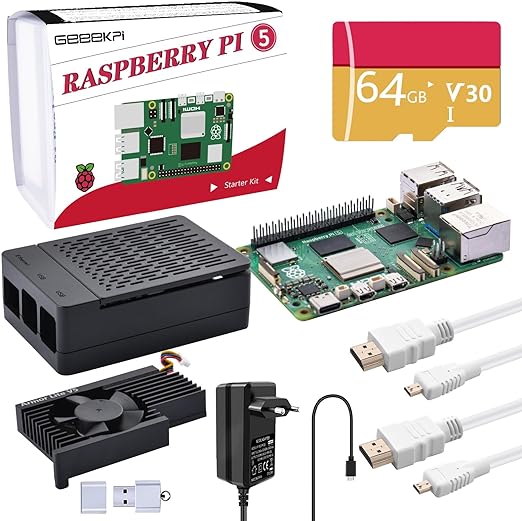 Raspberry Pi 5 4GB Starter Kit – Blue PCB Electronics