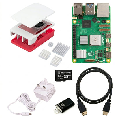 Raspberry Pi 5 8GB Kit with 32GB SD Card, Raspberry Pi 5 Case With Cooling fan, Raspberry Pi 5.1V 5A Power Supply, HDMI Cable for Raspberry Pi 5