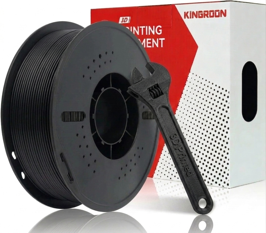 KINGROON PLA Basic 3D Printer Filament 1KG 1.75mm Fast Printing PLA 3D Printer Material Color: Black