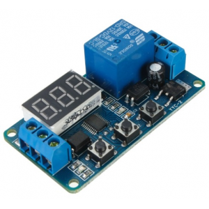6A6  12V LED Display Digital Programmable Timer Timing Relay Module Self-lock Switch (WITH CASE)