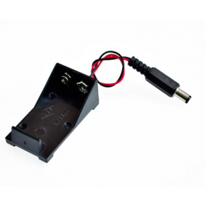 3E6  9v battery holder with DC connector