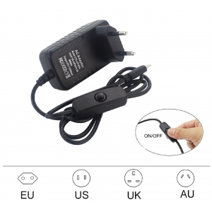 9E2   5V 3A Type-C adapter with switch button for Raspberry Pi 4