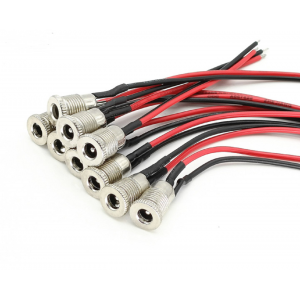 6A8   DC-099 5.5*2.1/5.5*2.5mm DC Power Socket with soldered wire