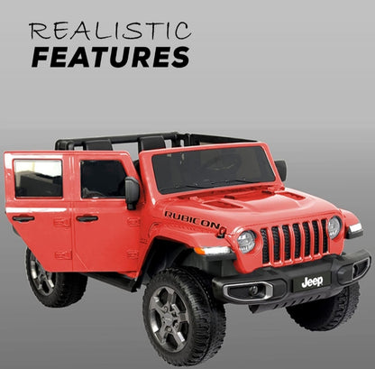 Baybee Licensed Gladiator Battery Operated Car for Kids,Rechargeable Jeep/Electric car for Kids Ride On Toy Car with R/C for Kids Boys & Girls Kids 2 to 6 Years (Red)
