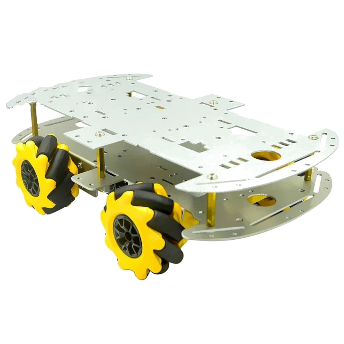 2 layer 60mm Mecanum Wheel Robot Car Chassis Kit  Wheel Aluminum Double DIY Unassembled  KIT