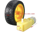 Plastic Tire Wheel With DC 3-6v Gear Motor For Arduino Smart Car