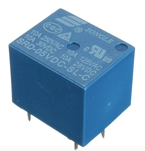 Mini 5V DC Power Relay SRD-5VDC-SL-C 5 Pin PCB Type