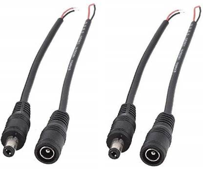 6A10  DC 5.5x2.1 Male  and female Connector Plug Cable Wire 15cm