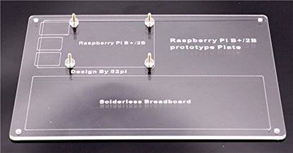 Raspberry Pi 3, 2 Acrylic Transparent Base Plate Mount Experiment Breadboard