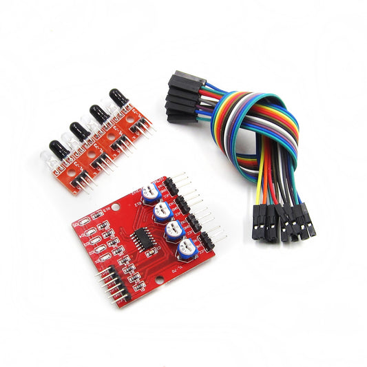 5C1  4 Channel Infrared Tracking Sensor Module IR Line Patrol for Arduino Smart Car