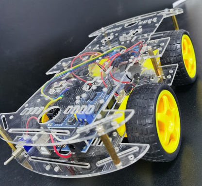 4C000C 4WD Smart Robot Car Chassis Kits with Speed Encoder