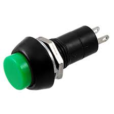 1D17  Green Round Push Button Switch On/Off 2-Pin Self-Locking