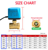 DN15 Mini electric ball valve 12V 2 wire brass electric ball valve suitable for water/oil/liquid